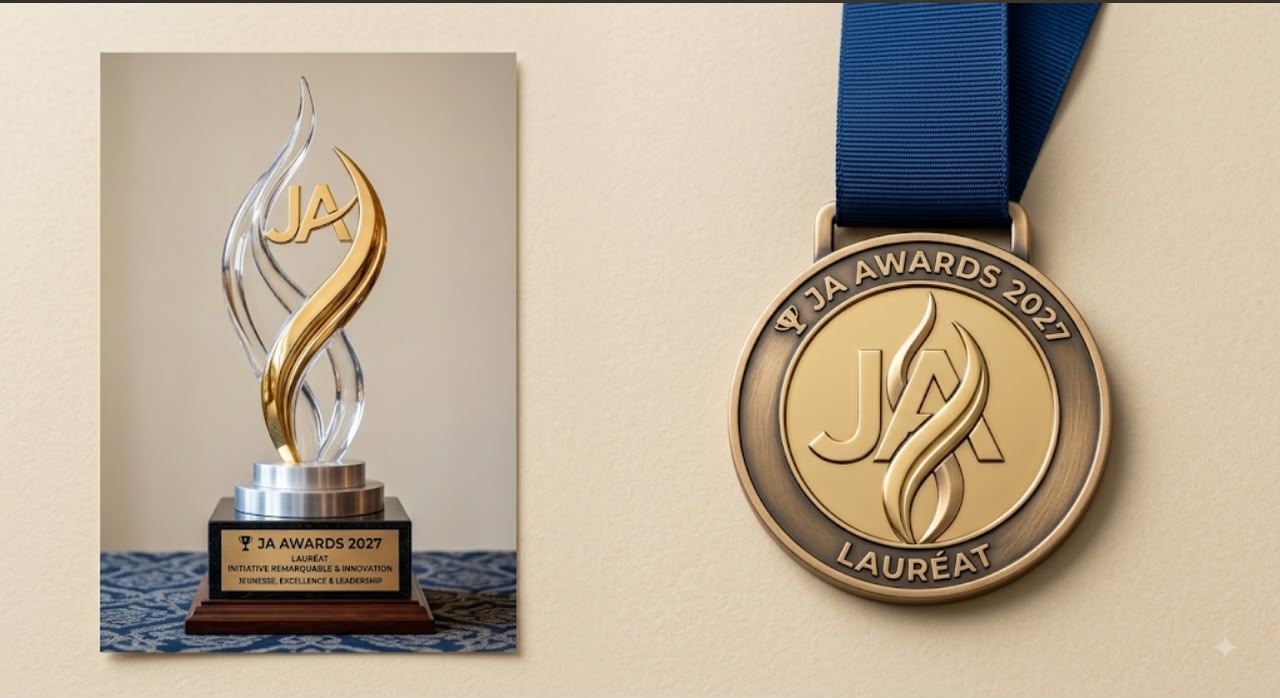 JA Awards 2027 - Trophée et médaille de lauréat